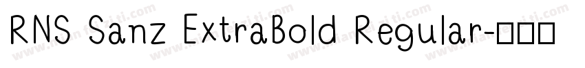 RNS Sanz ExtraBold Regular字体转换